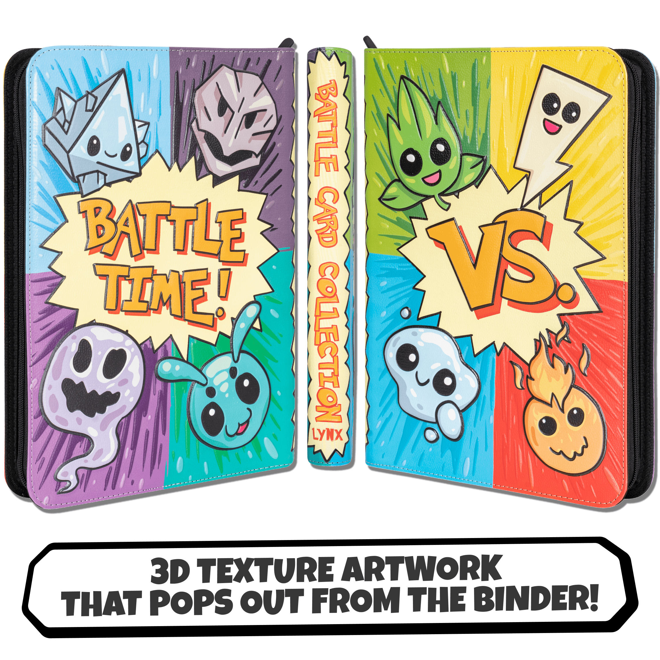 3D Card Binder for Pokemon - Raised Battle Time Design for 360 Cards