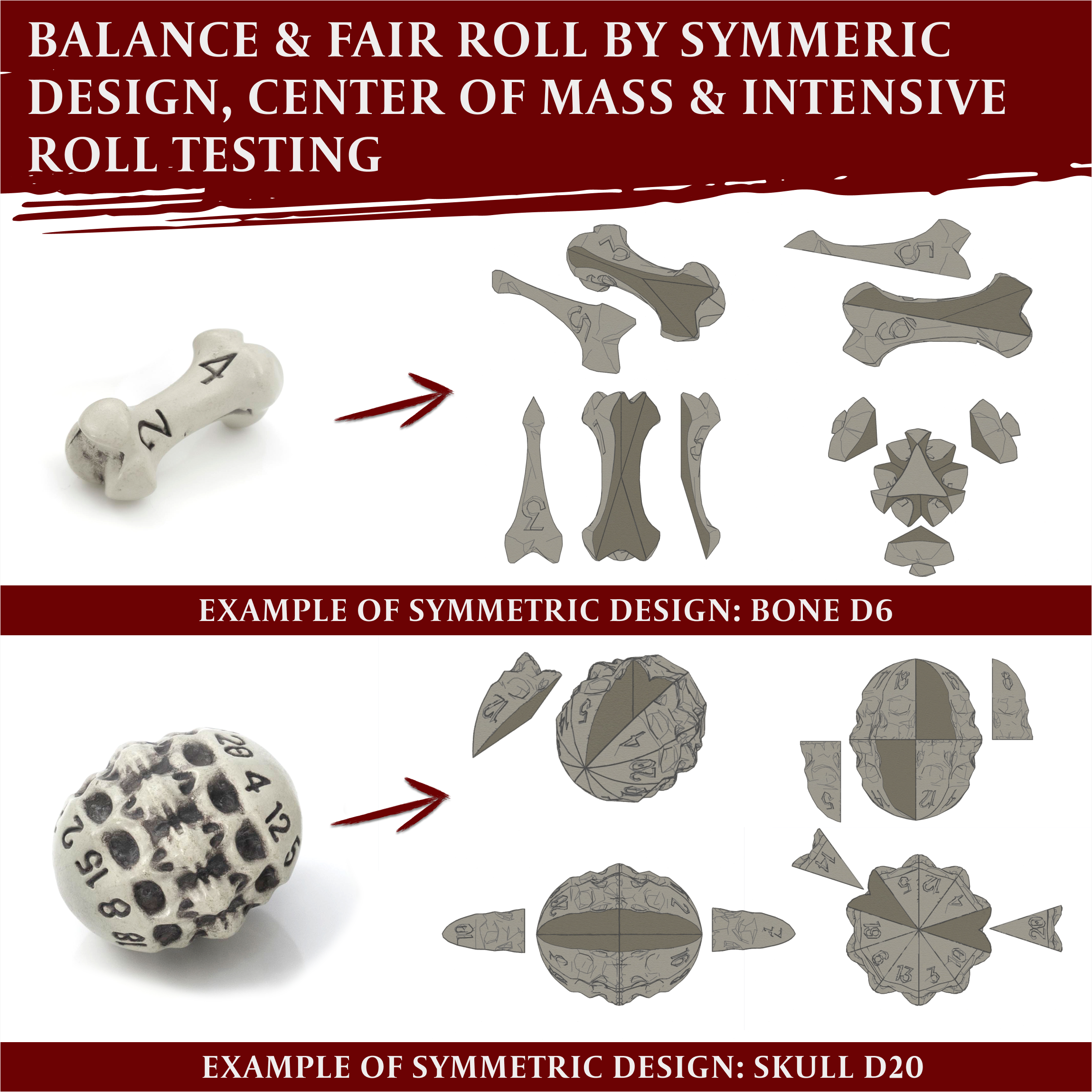 Skull & Bone Dice Set