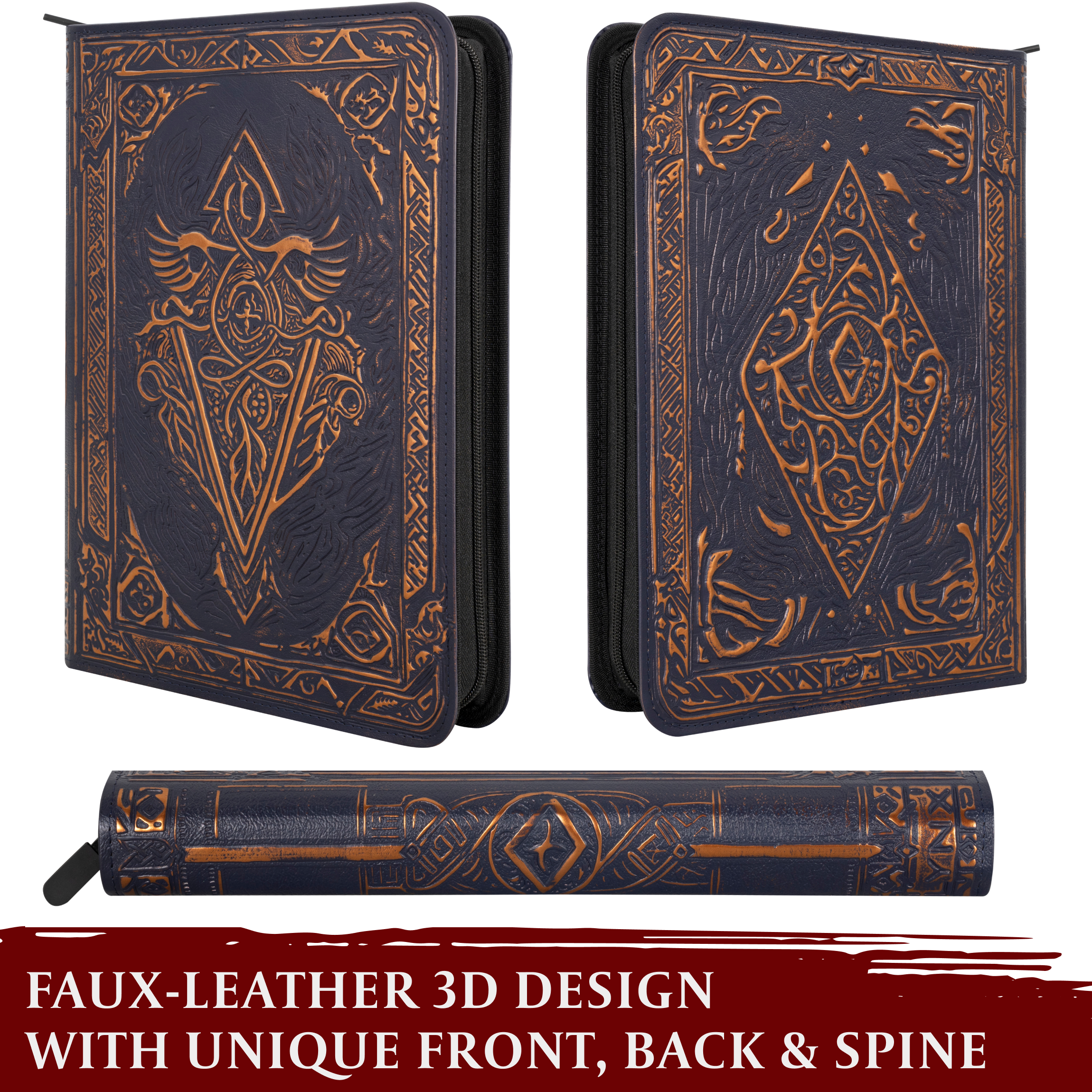 LYNX Faux-Leather Trading Card Binder