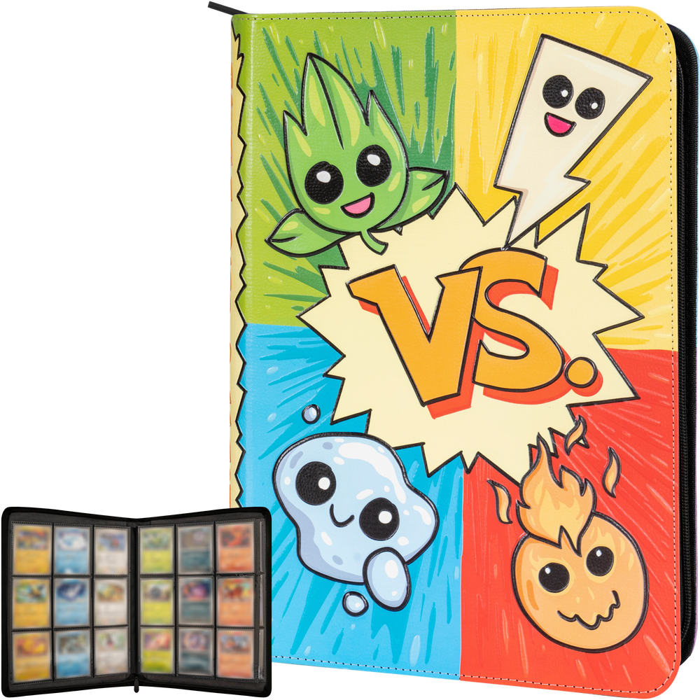 3D Card Binder for Pokemon - Raised Battle Time Design for 360 Cards