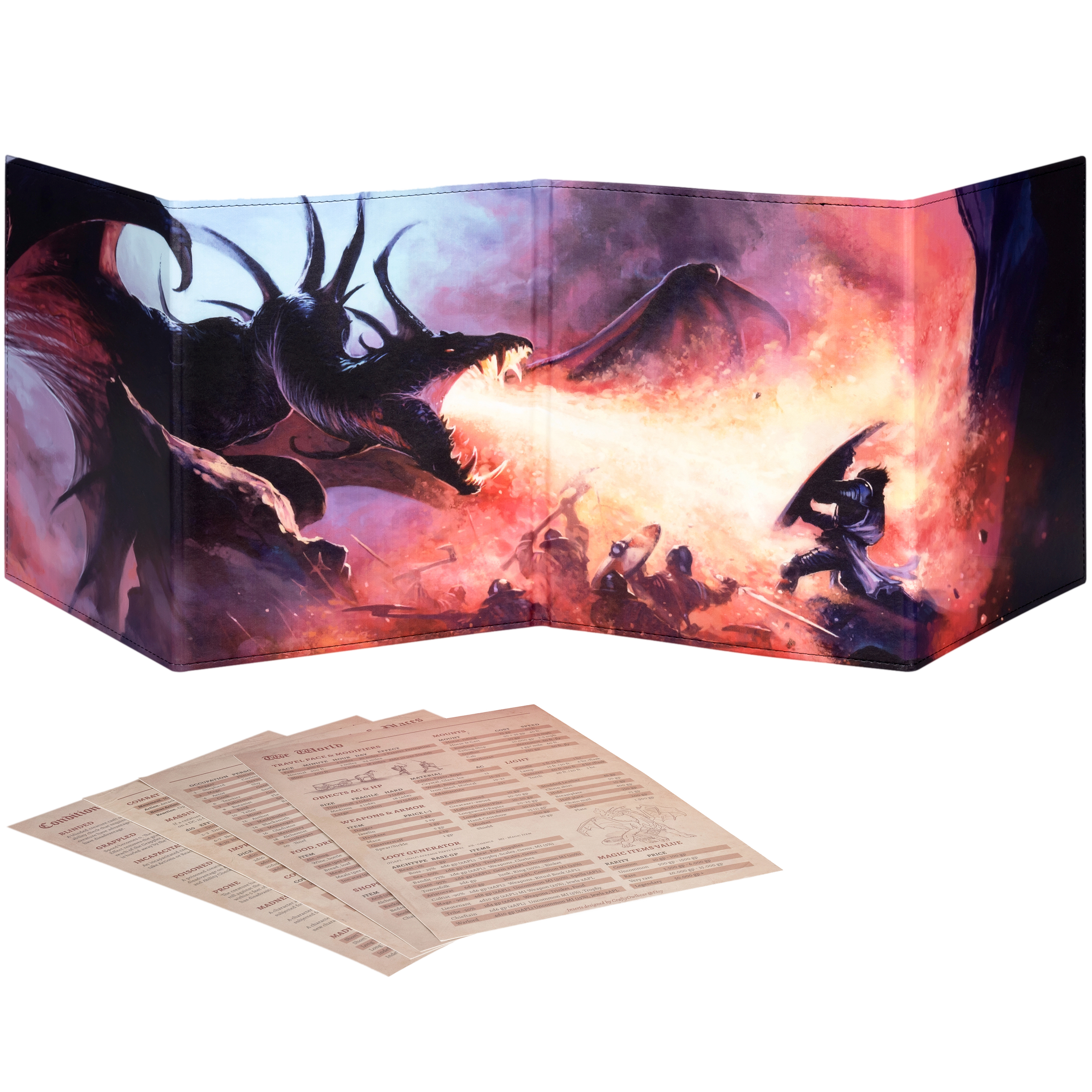 Full Color DM Screen with Customizable Inserts
