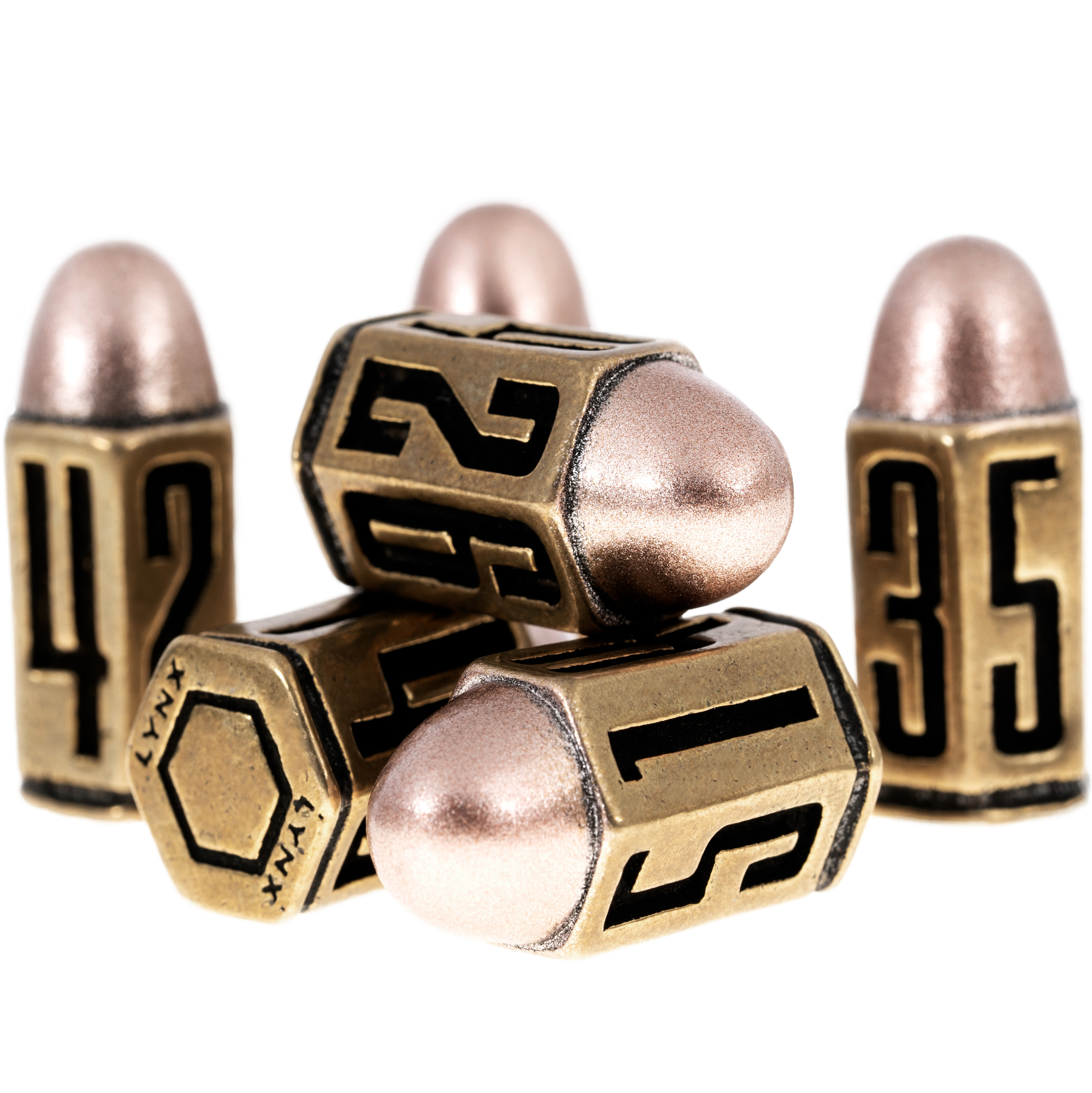 Brass D6 Bullet Dice