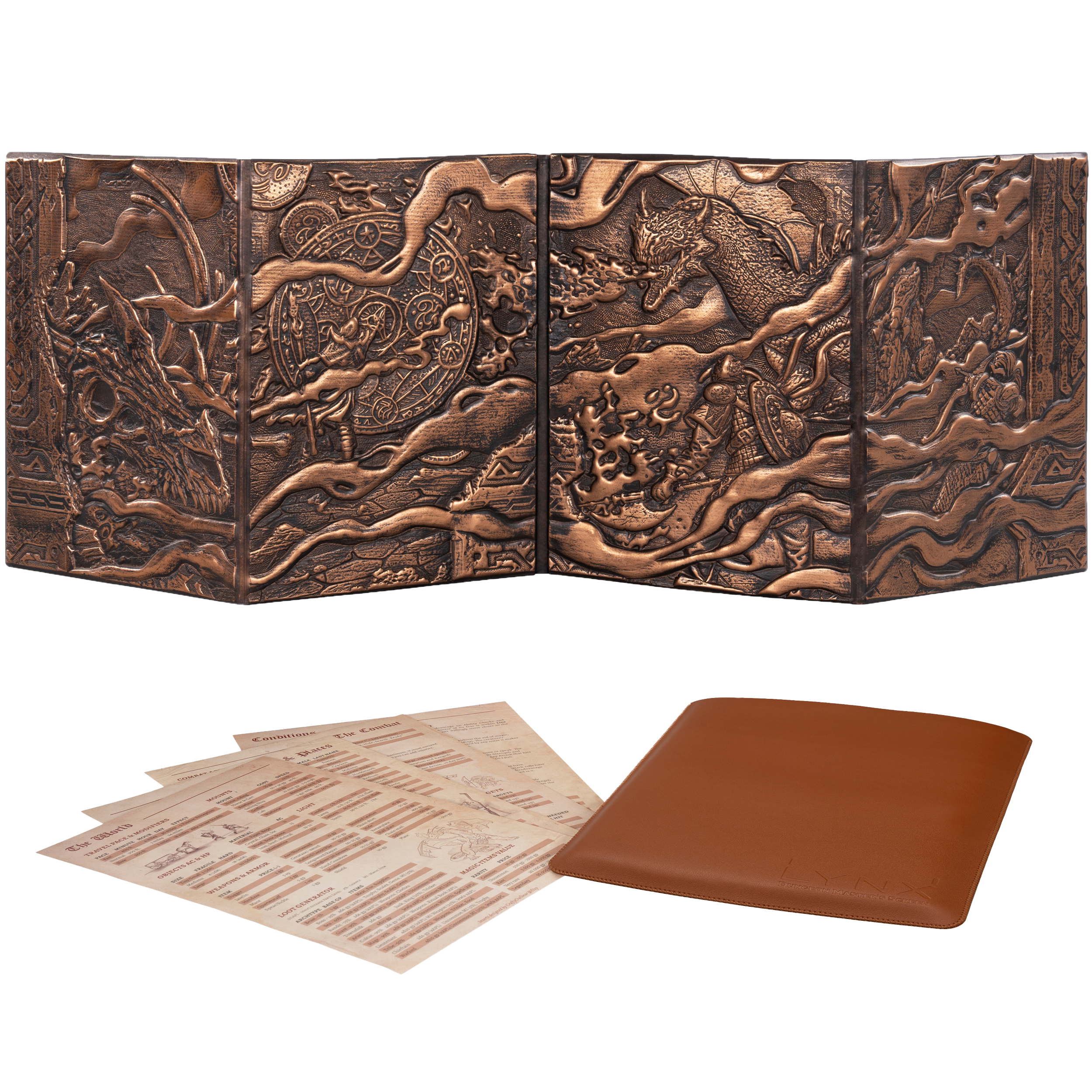 3D Faux-Leather DM Screen with Customizable Inserts