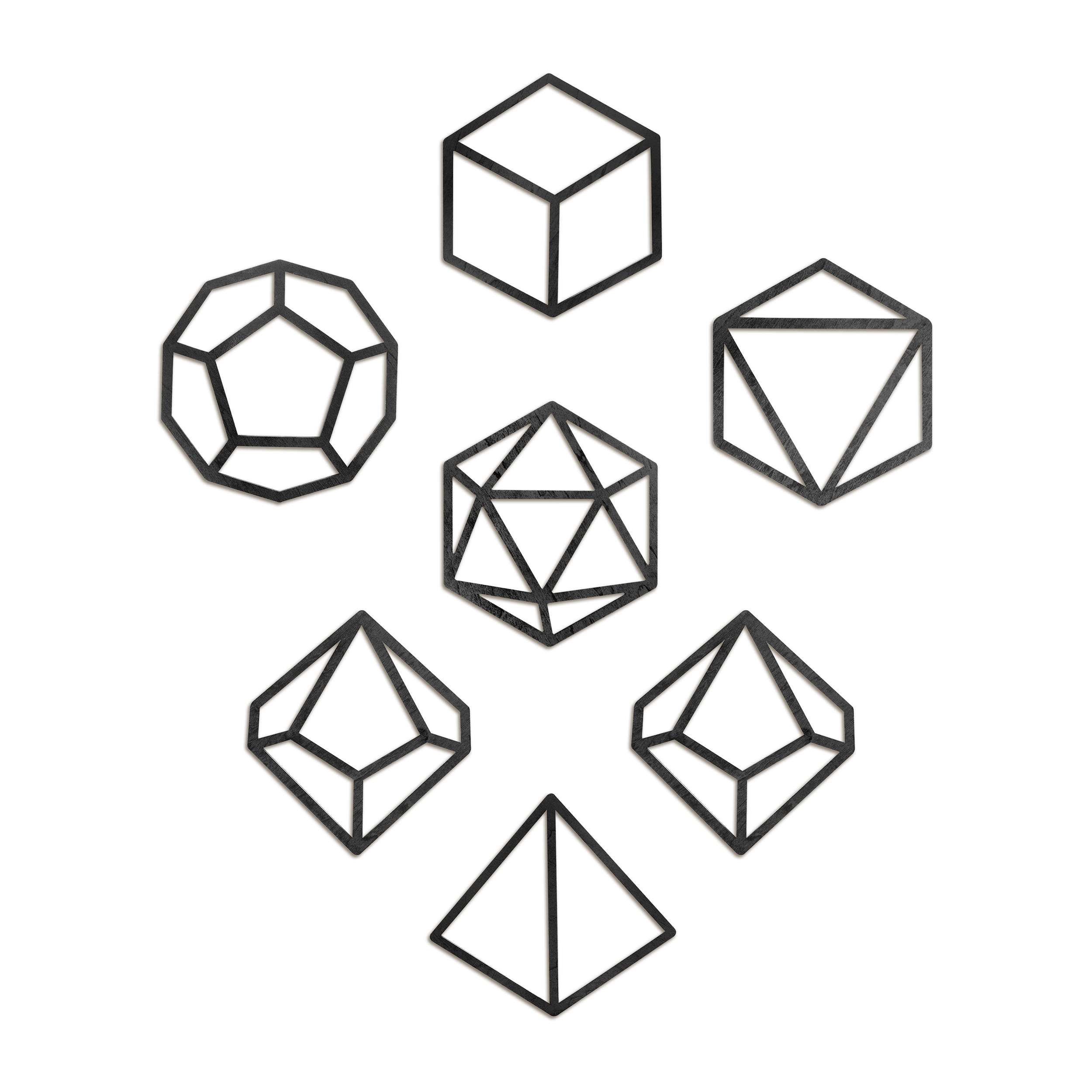 Wholesale of Wooden Dice Outline Decor
