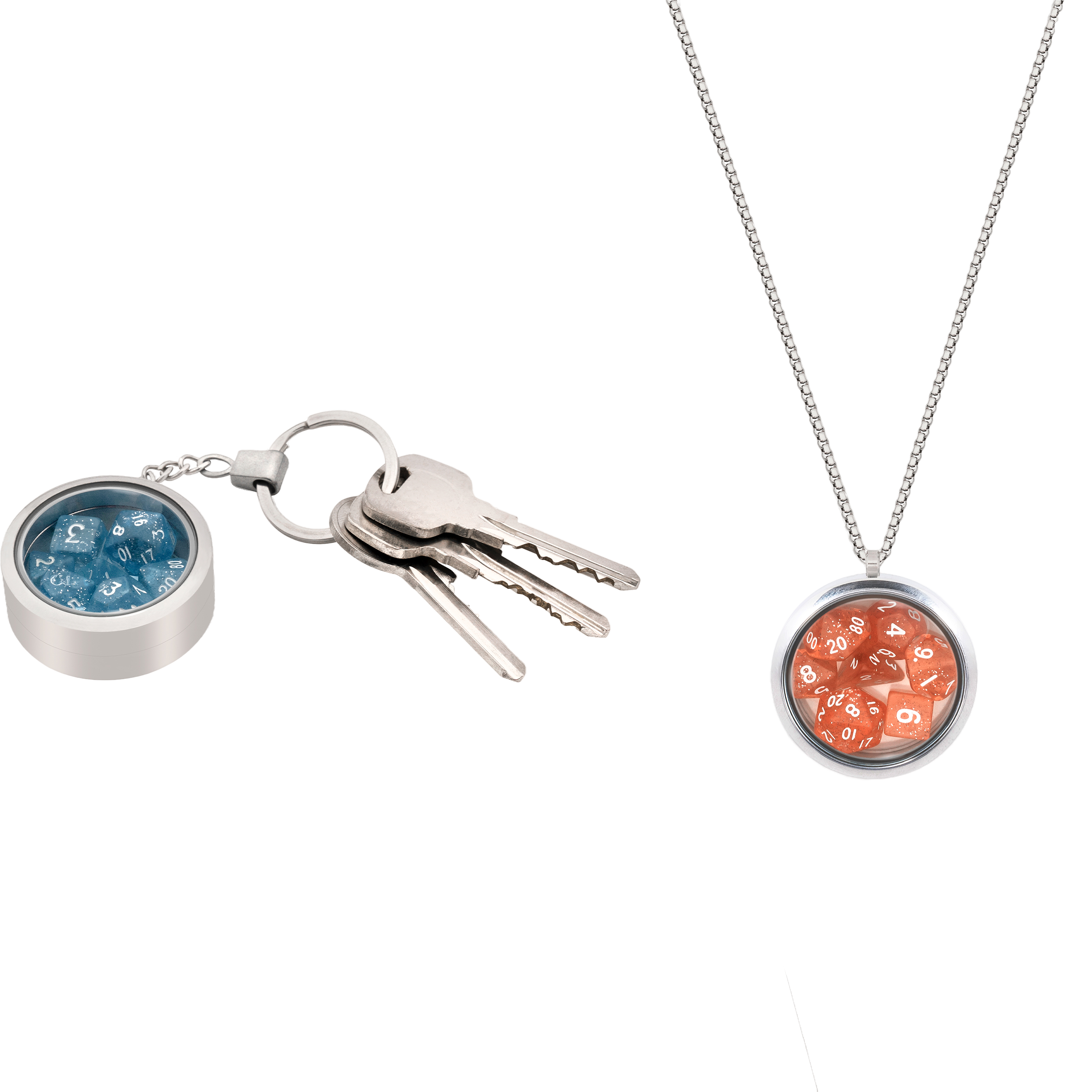 Wholesale of Dice Locket w Chain & Keychain