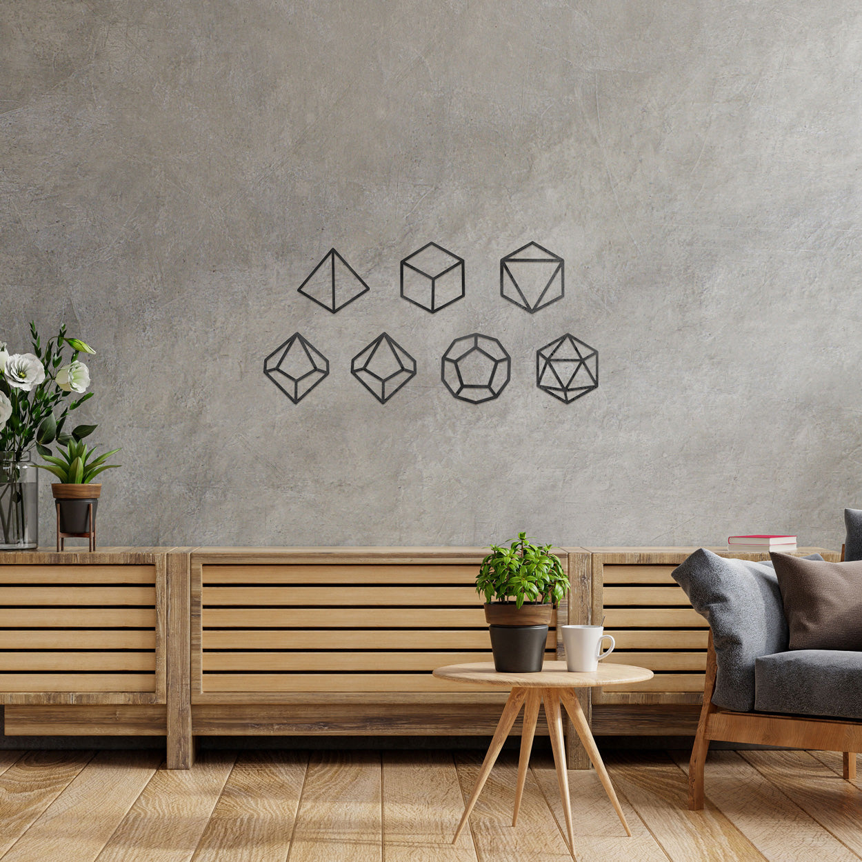 Wholesale of Wooden Dice Outline Decor