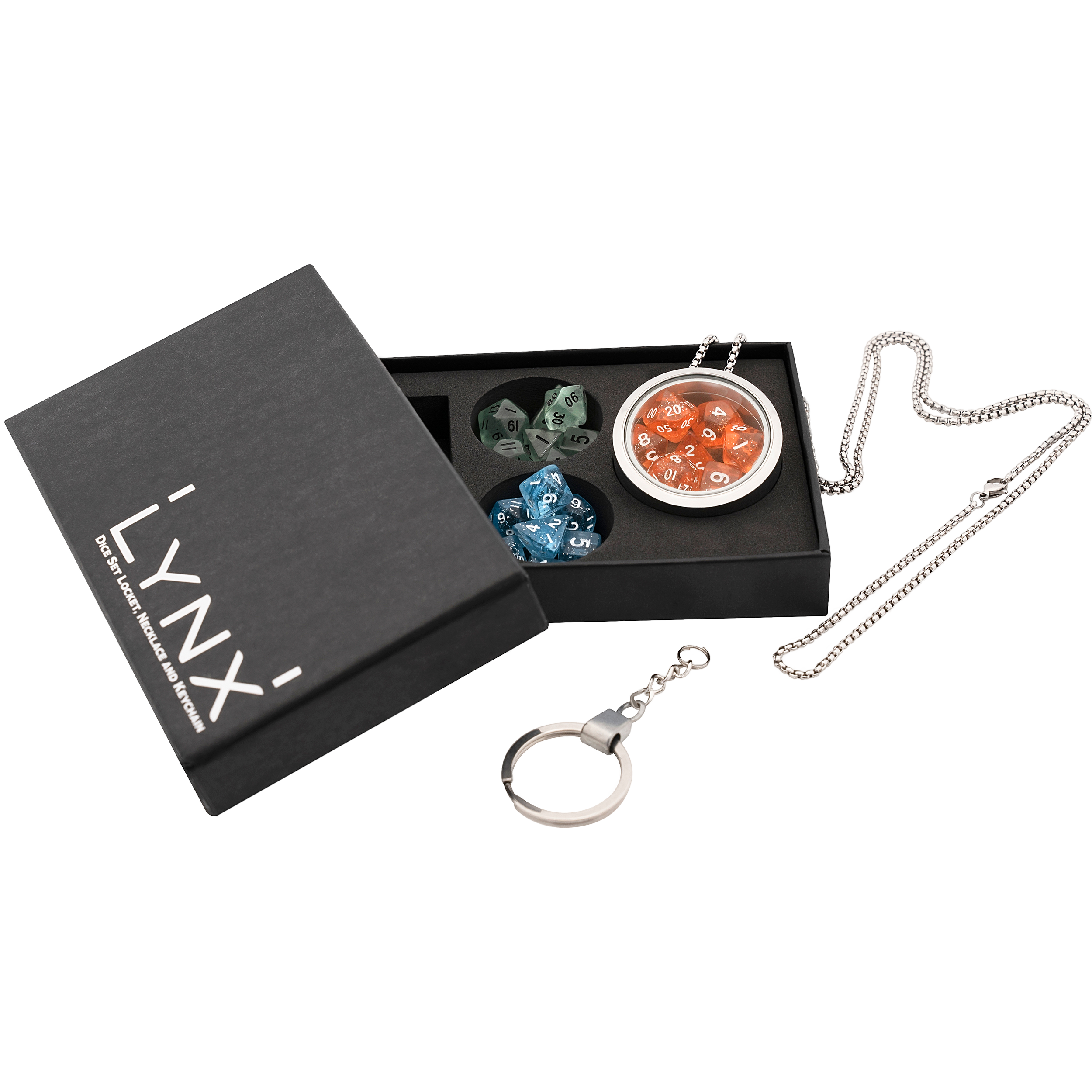 Wholesale of Dice Locket w Chain & Keychain