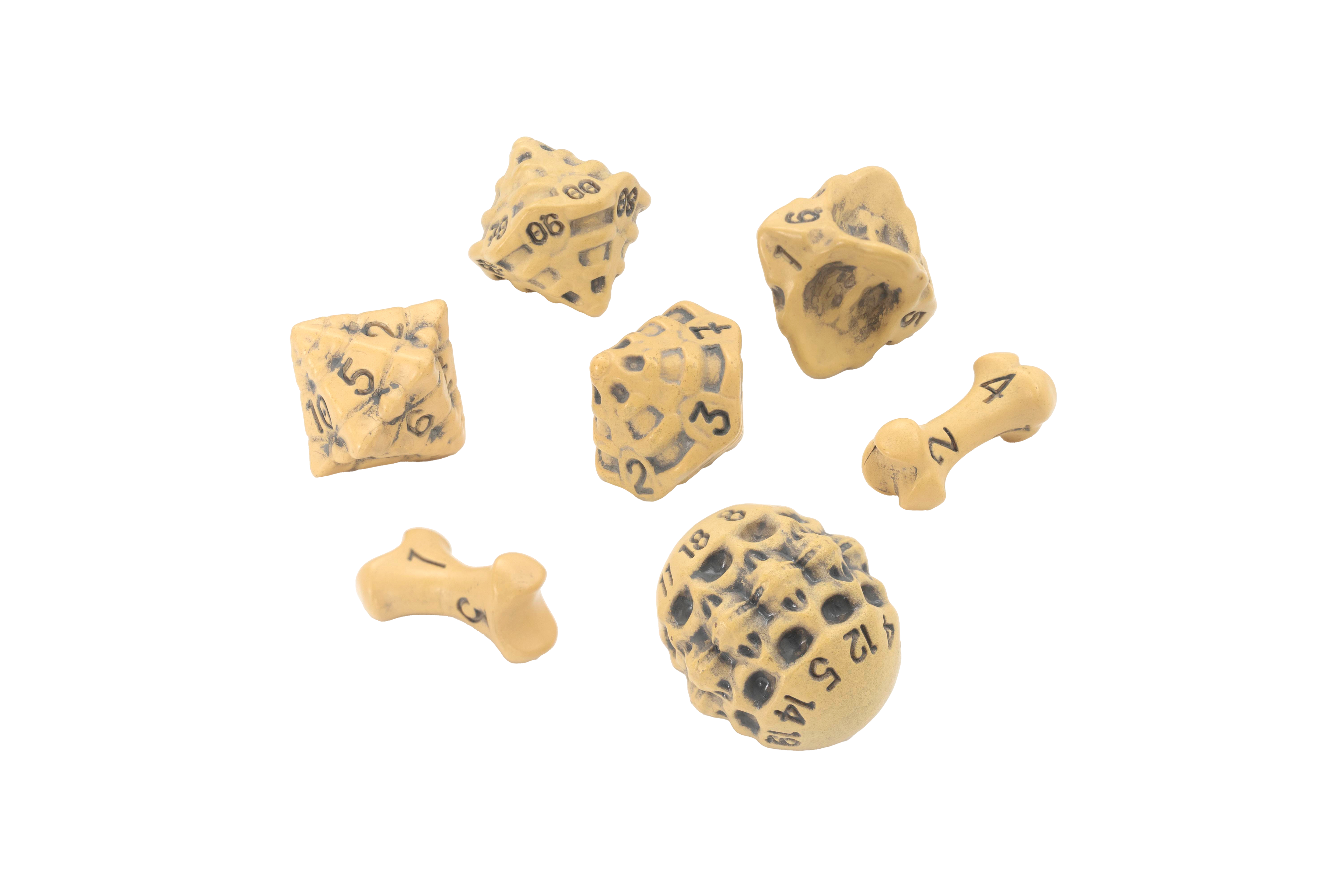 Skull & Bone Dice Set | For Dungeons & Dragons (DND), Pathfinder, Wargames...
