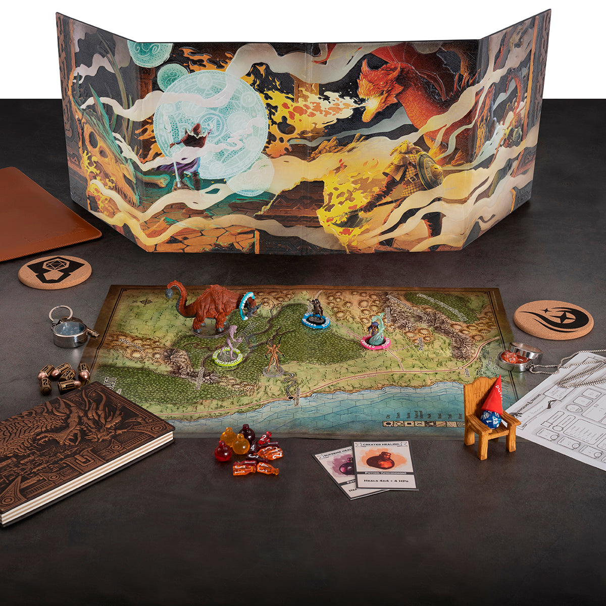 3D Faux-Leather DM Screen with Customizable Inserts