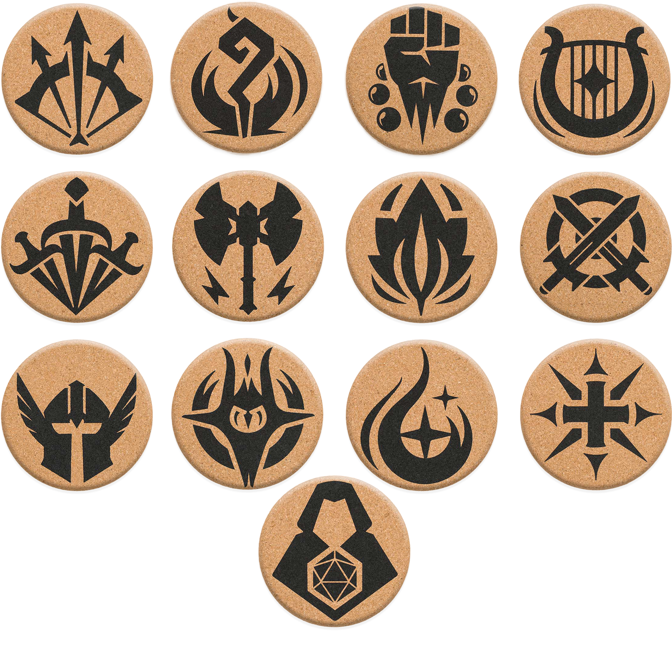 RPG Class & DM Icon Coasters