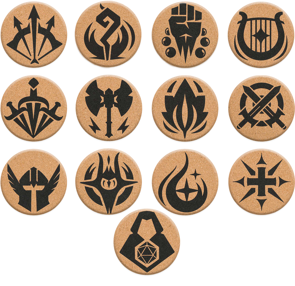 RPG Class & DM Icon Coasters