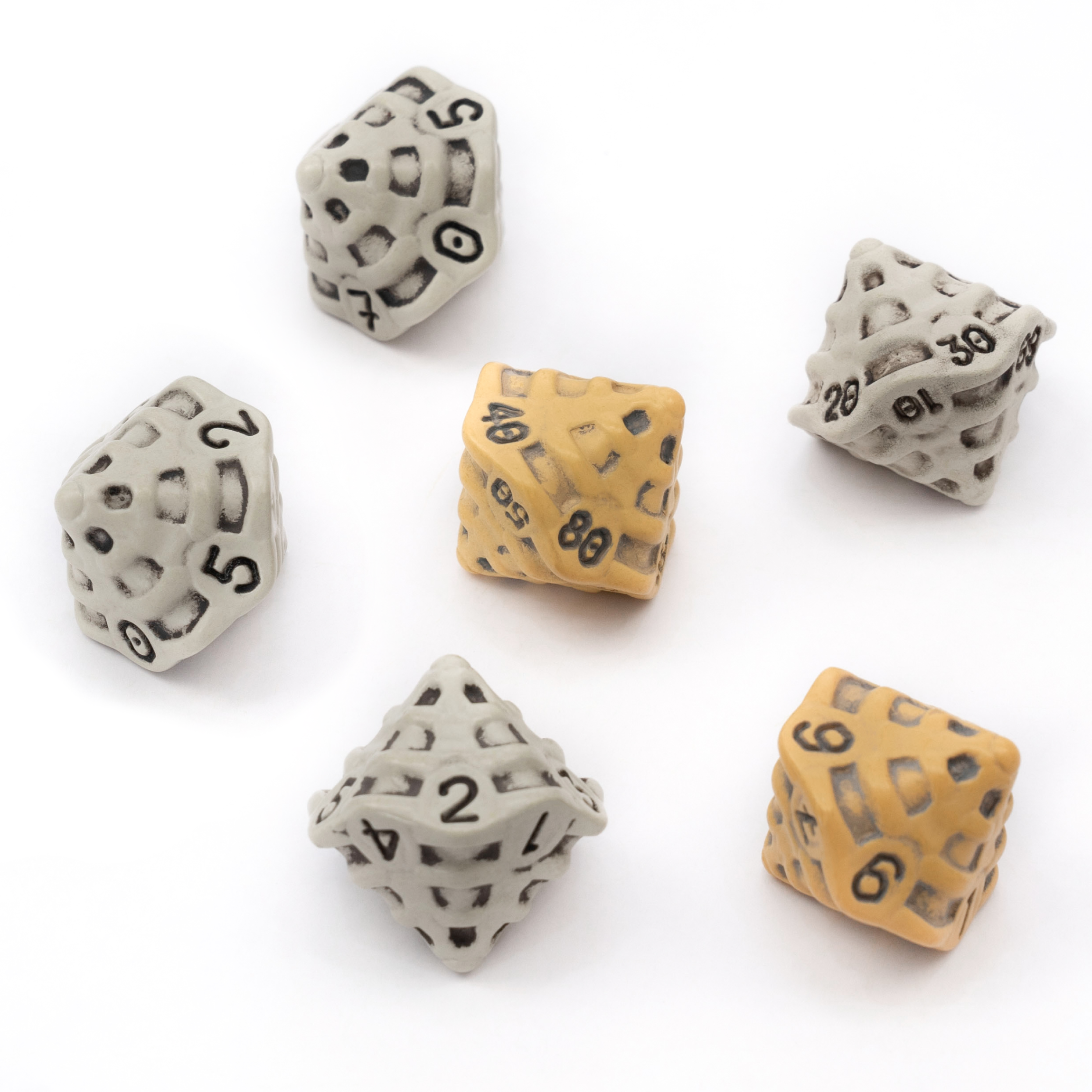 Skull & Bone Dice Set | For Dungeons & Dragons (DND), Pathfinder, Warhammer...