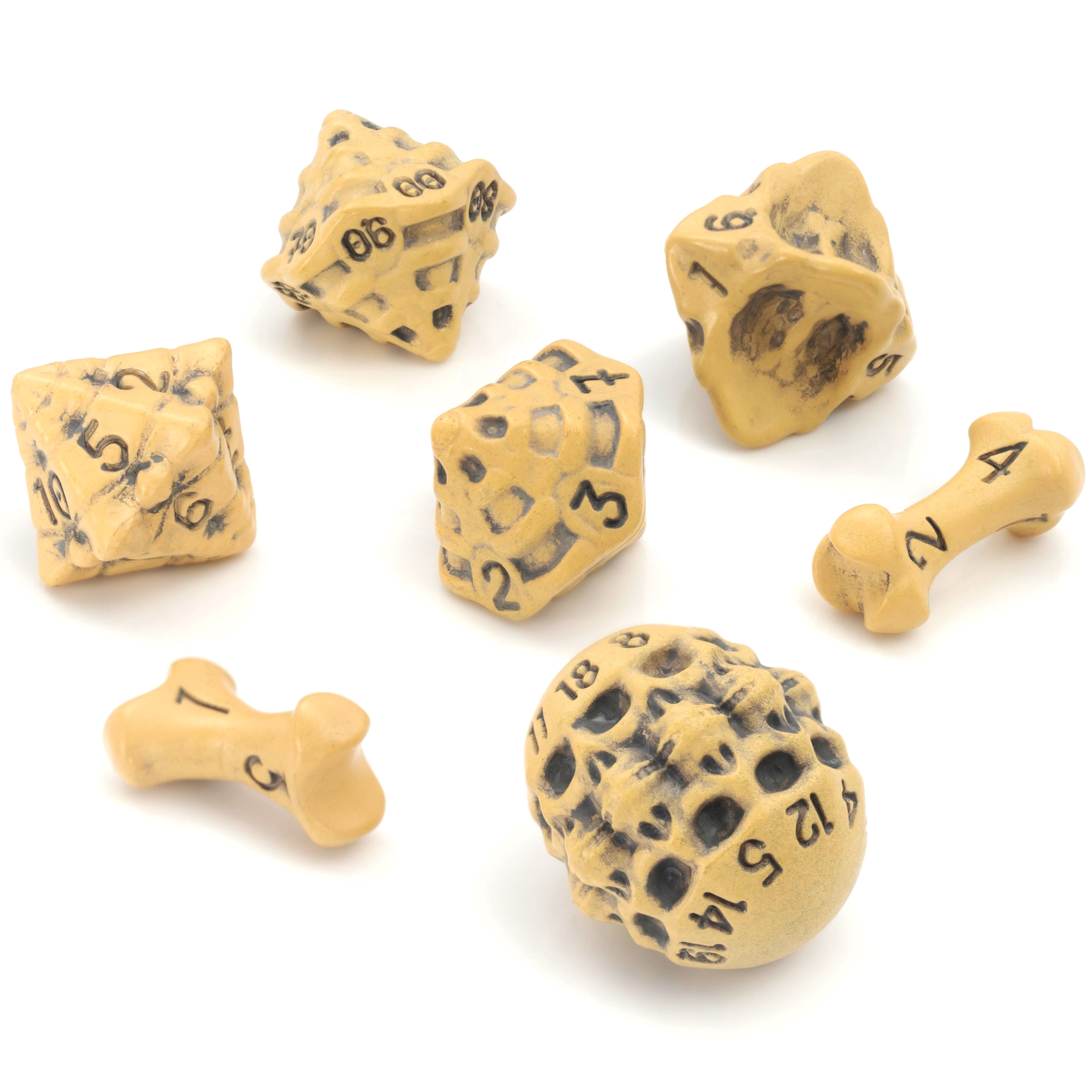 Skull & Bone Dice Set | For Dungeons & Dragons (DND), Pathfinder, Warhammer...