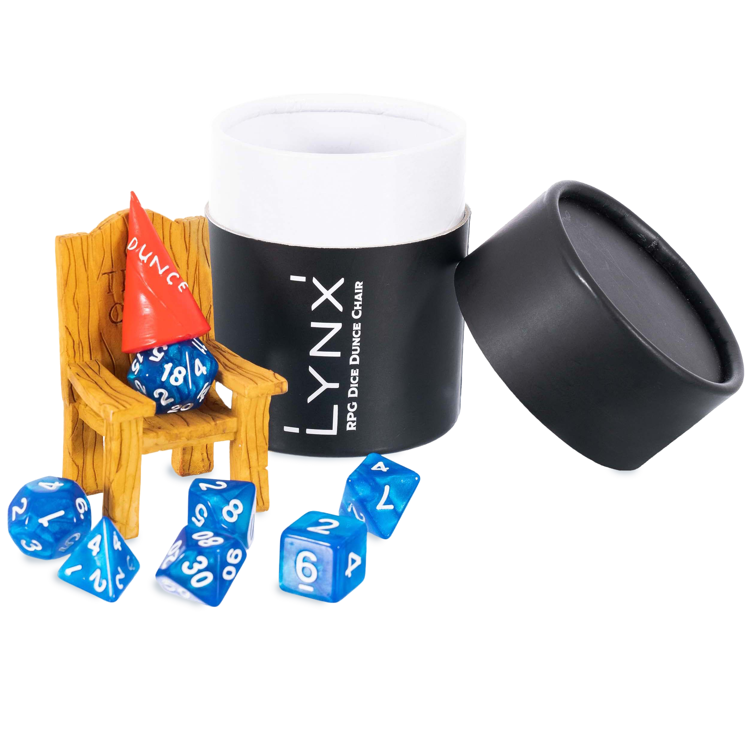 Dice Jail Chair & Dunce Hat