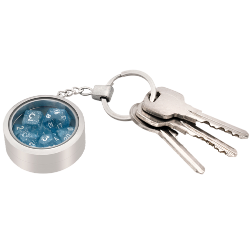 Transparent dice key ring