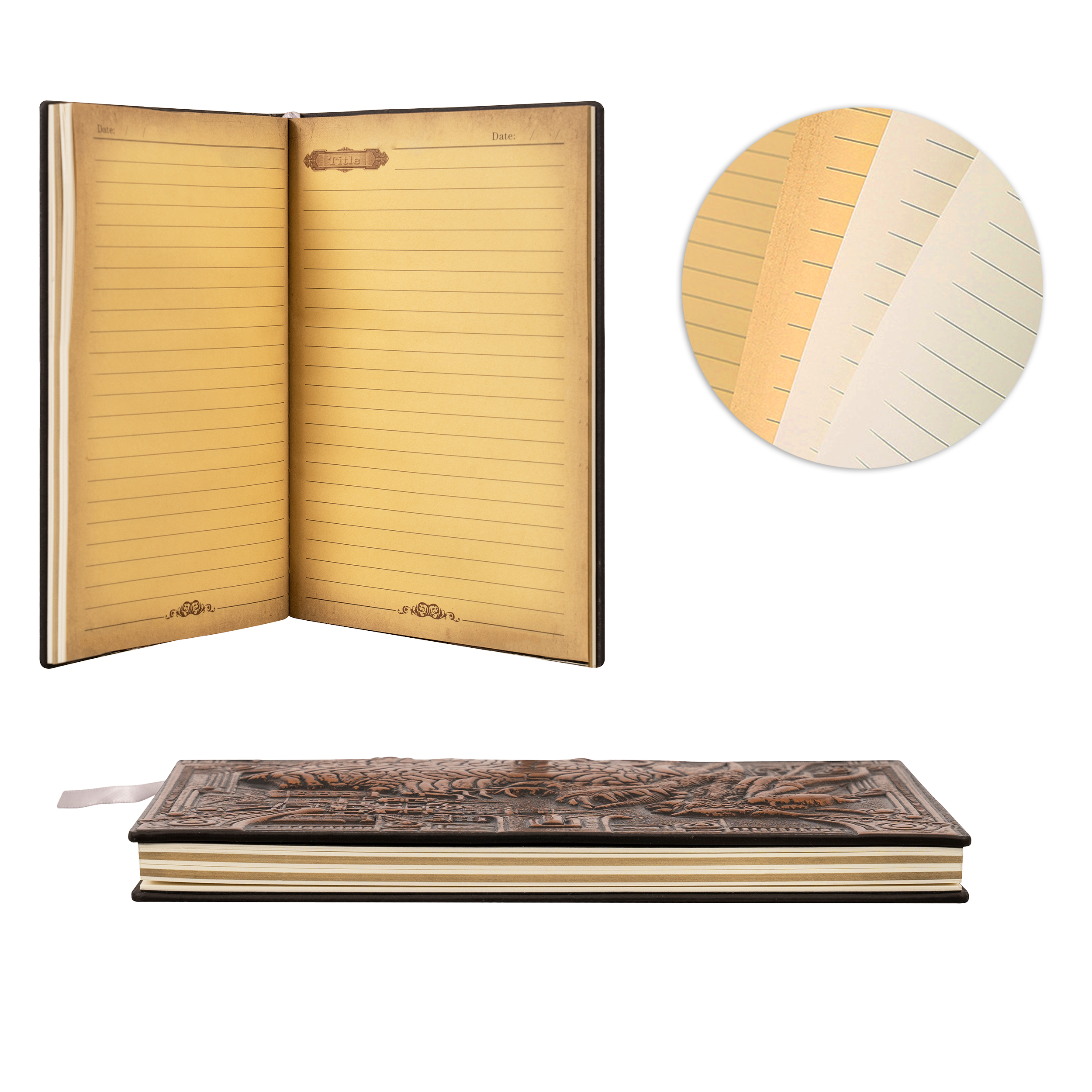 3D Faux-Leather Notebook